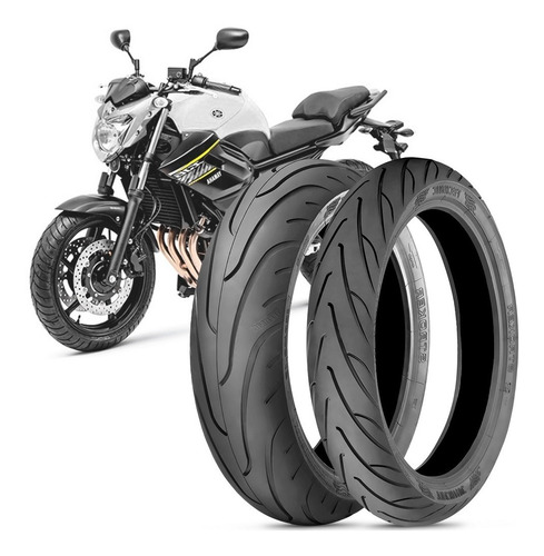 Imagem 1 de 3 de 2 Pneu Moto Yamaha Xj6 160/60-17 69v 120/70-17 58v Stroker
