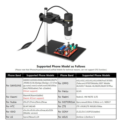 Imagem 7 de 9 de 1000x Ampliação Microscópio Digital Usb Com Função Otg