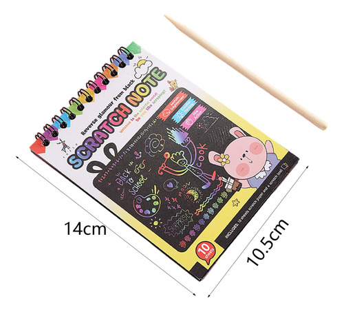 3 Cuaderno De Papel Para Rascar, Pintar Y, Amarillo