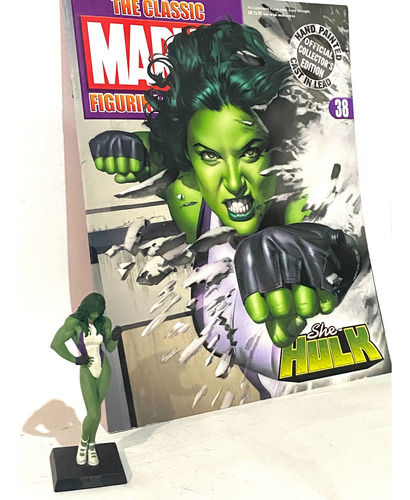 Eaglemoss Marvel She Hulk #38 Plomo Importado + Revista