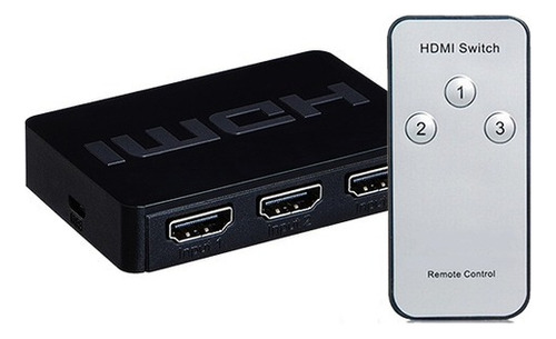 Switch Hdmi 3 Puertos Con Control Remoto Resolución 1080p