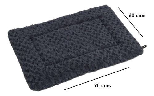 Cama Perro Gato Tapete Grande Suave Cómoda Cama Perros Negro
