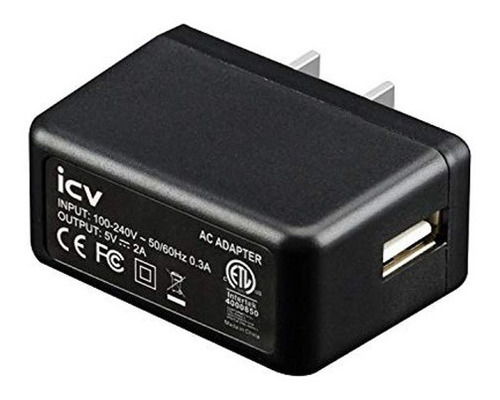 Cargador De Pared Usb Icv  Adaptador De Corriente Alterna De