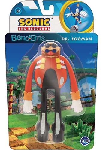 Sonic The Hedhog Muñeo Dr. Eggman De Goma Bend Ems Original
