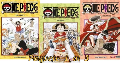 Manga One Piece 1 2 3 Panini Eiichiro Oda Paquete Español