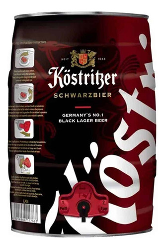 Bariil De Cerveza Negra Köstritzer Schwarzbier 5l