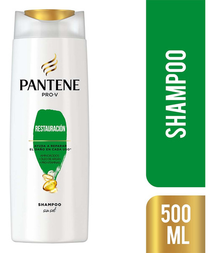 Shampoo Pantene Pro-v Restauración Sin Sal Envase De 500ml