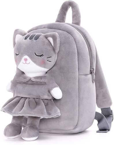 Mochila Para Preescolar Niños Pequeños Gatito G. De Peluche