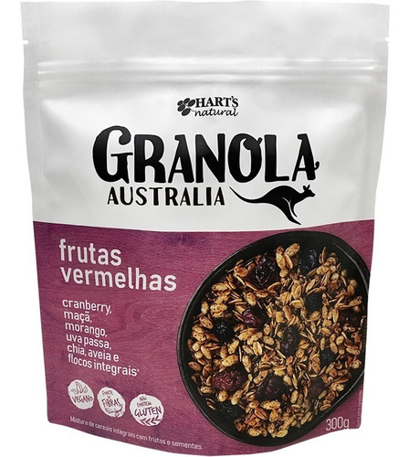 Harts Granola Vegana Gluten Free Frutas Vermelhas 300g