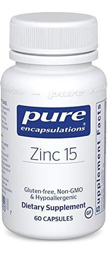 Pure Encapsulations Zinc 15 Mg | Suplemento De Picolinato De