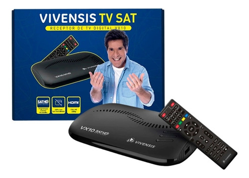 4 Receptores Vivensis Vx10 Nova Parabólica Digital 100%livre Preto