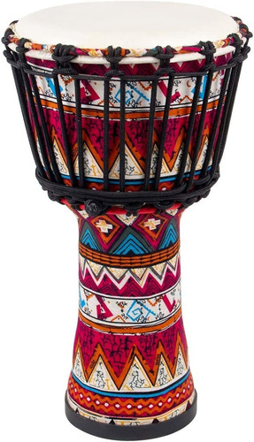 Tambor Djembe Africano, Tambor Congo Cosido De Tela Roj...