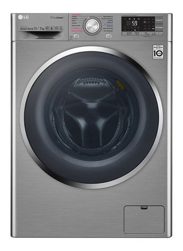 Lavasecarropas automático LG WD11VBS6 acero 11kg 220V