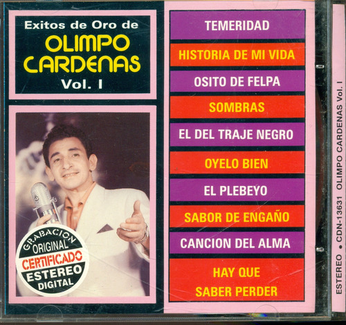 Cd. Exitos De Oro De Olimpo Cardenas  / Vol. 1