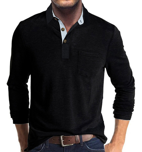 Camisas De Manga Larga Henley Para Hombre, Casual, Ajustada,