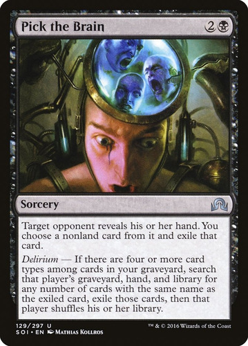 Mtg Pick The Brain X4 Playset Shadow Over Innistrad