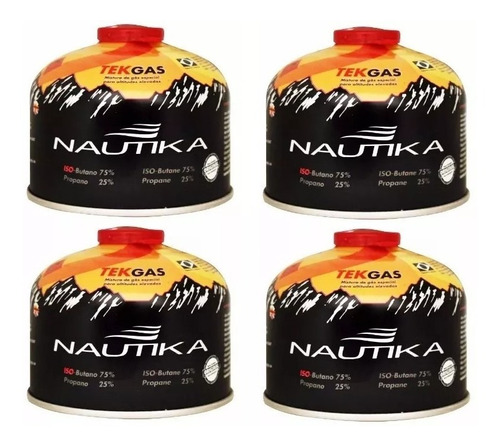 Kit Cartucho Gás Tekgas Nautika Caixa C/ 4 Pçs Botijão 230g