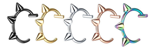 (d) Anillos Para Labios Falsos De Acero Inoxidable Punk De 1