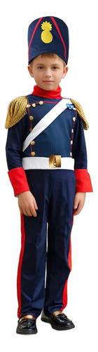 Disfraz Patrio Granadero General Infantil Original New Toys Azul 3 (9 A 10 Años)