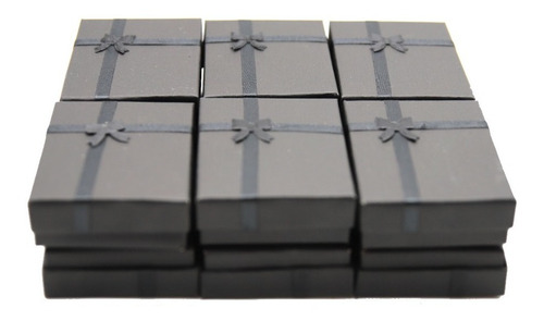 Imagen 6 de 9 de Set 12 Cajas De Regalo Negra 7x9 Cms Para Conjunto De Joyas