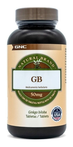 Gb Ginkgo Biloba Natural Brand 120 Tabletas