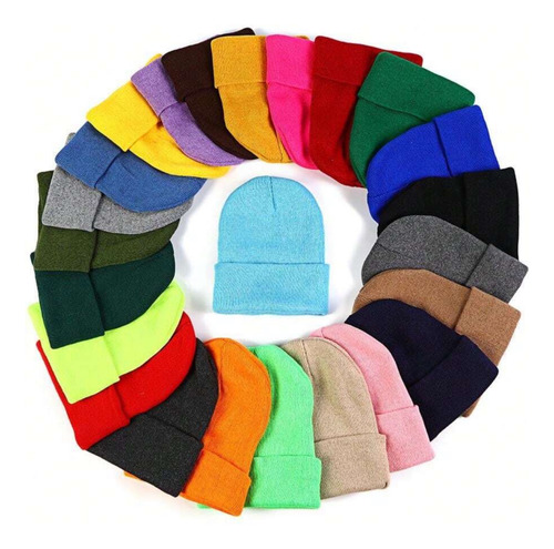 Gorro Liso Bonete Unisex Beanie Invierno Frio Tejido