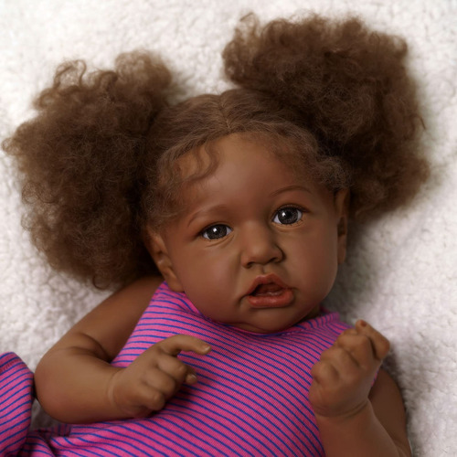 Jizhi Reborn Baby Dolls Negro - Cuerpo Suave De 22 Pulgadas