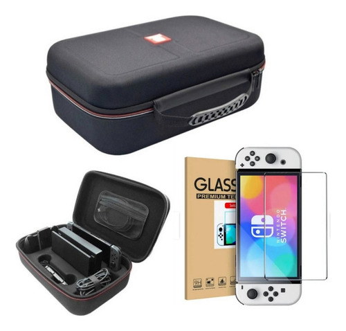 Maleta Bolso Nintendo Switch/ Oled + Lamina Mica De Vidrio