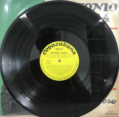 Lp Novela Antônio Maria C/ Sérgio Cardoso - Tupi - 1968 - Mv (Usado)