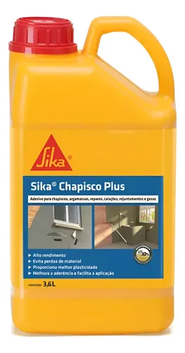 Foto real de Sika Chapisco Plus Adesivo Chapisco e Argamassas Sika 36L