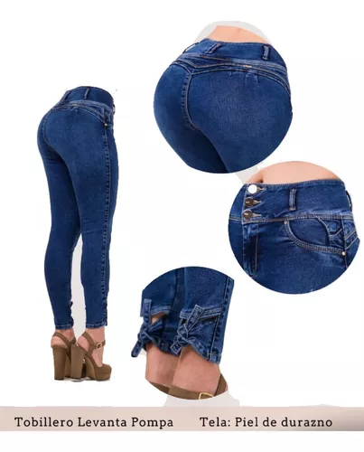 Jeans Pantalón Dama Stretch Levanta Pompas Corte Colombiano