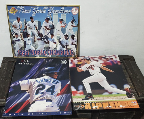 Lote Posters Antiguos Baseball Americano Mlb New York Yankee