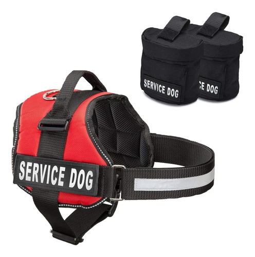 Chaleco Para Perros De Servicio Con Correas De Velcro Y Moch