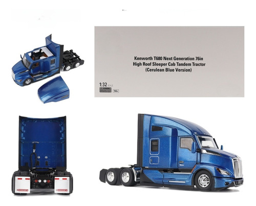 Diecast Master 1:32 Tracto Kenworth T680 Next Gen Azul