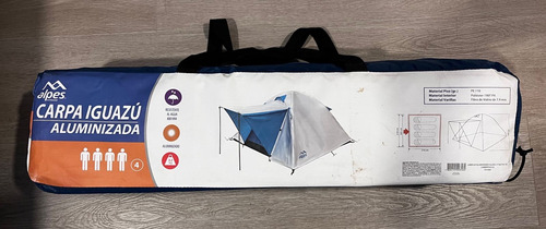 Carpa Alpes 4 Personas Aluminizada 800 Mm Camping Pesca