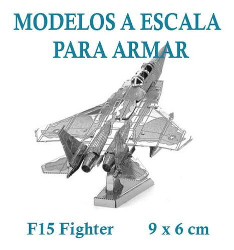 Avión A Escala Para Armar F-15 De Metal 3d Rompecabezas