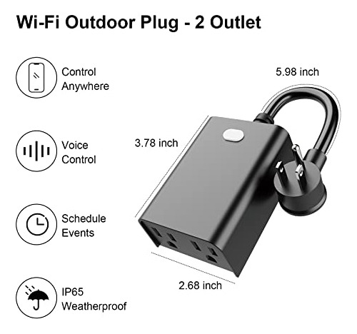 Enchufe Inteligente Wifi Para Exteriores, Enchufes Inteligen