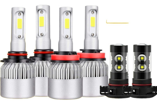 A 3 Par Focos Led Luz Alta/baja/niebla 9005 H11 5202 Para