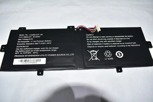 Bateria Original U3285131p-2s 7.4v 4800mah 35.52wh - N14wd21 Negro