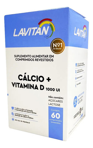 Lavitan Cálcio + Vitamina D 1.000 Ui 60cpr - Cimed