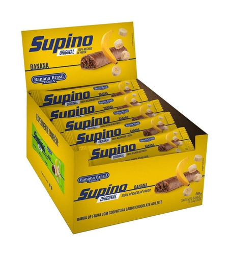 Barras Frutas Supino Original Banana E Chocolate Cx 16x24g