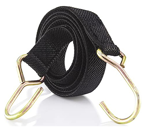 Mjmp Flat Bungee Cord, 48 Inch Black Heavy Duty Bungee Cord 