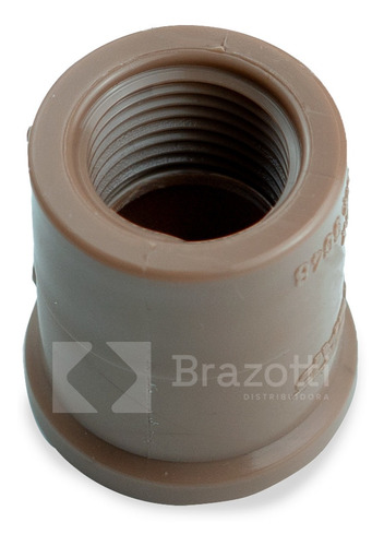 Luva Lr Soldável/roscável 25x1/2 Pvc Marrom