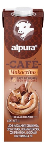2 Pza Leche Saborizada Alpura Café Mokaccino 1 L