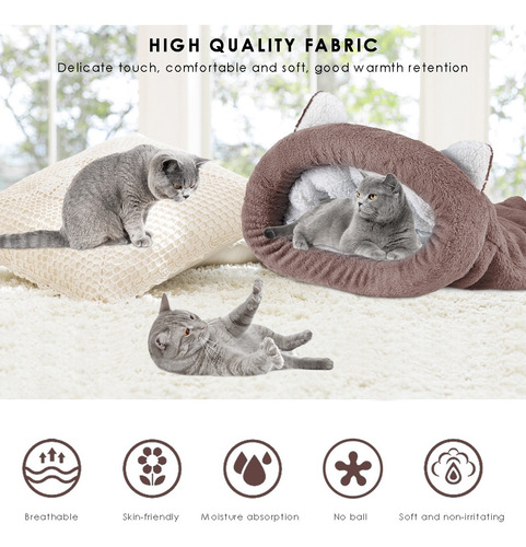 Cama Do Animal De Estimação Gatos Saco De Dormir Quente Acon