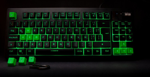 Imagen 5 de 10 de Teclado Gamer Vsg Pulsar Rgb Membrana Tkl 88 Teclas Pc Usb