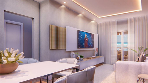 Imagem 2 de 17 de Apartamento, 2 Dorms Com 71.94 M² - Caiçara - Praia Grande - Ref.: Ctm784 - Ctm784