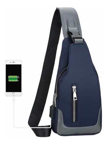 Imagen 10 de 10 de Mariconera Pechera De Calidad Con Usb , Mochila Cruzada T- P