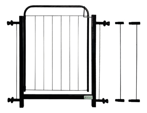 Portão Grade Para Cachorro Pet Bebê Porta De 78cm A 92cm Cor Preto