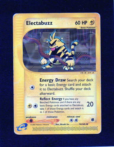 Carta Pokemon, Electabuzz Base Set. Rara, 76/165. Mira !!!